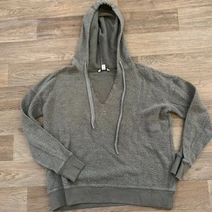 American Eagle Hoodie Fuzzy Green Small Sweatshirt